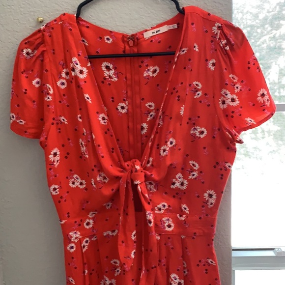 Red ditsy floral dress - Picture 2 of 3